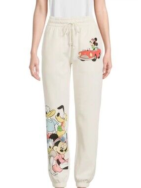Disney Mickey & Friends Juniors Joggers Sweatpants Sz Small 3/5
